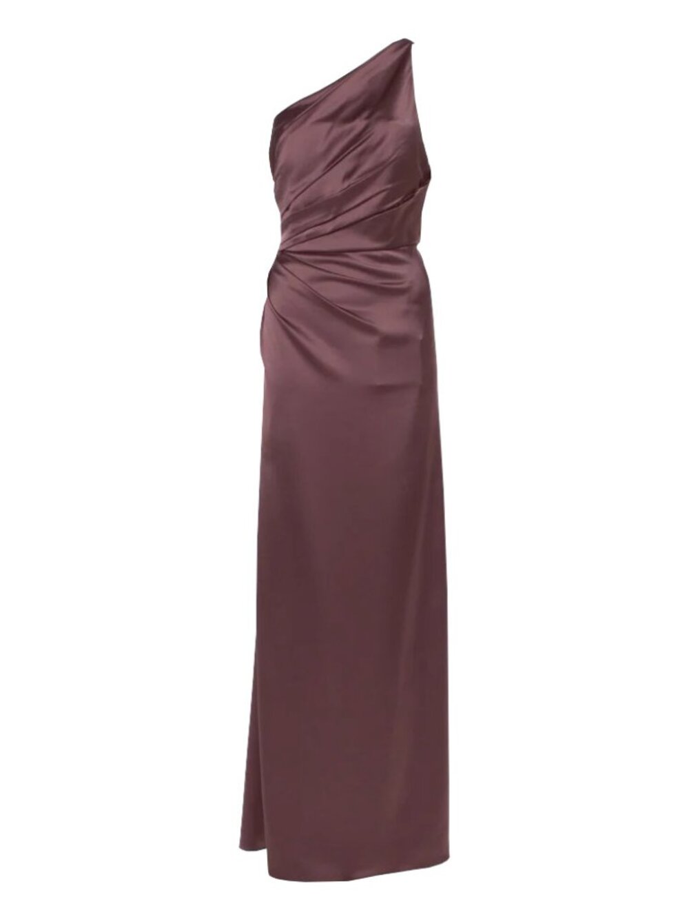 Watters Designs One Shoulder Charmeuse Dress Brand New | Color: Fig | Size: L